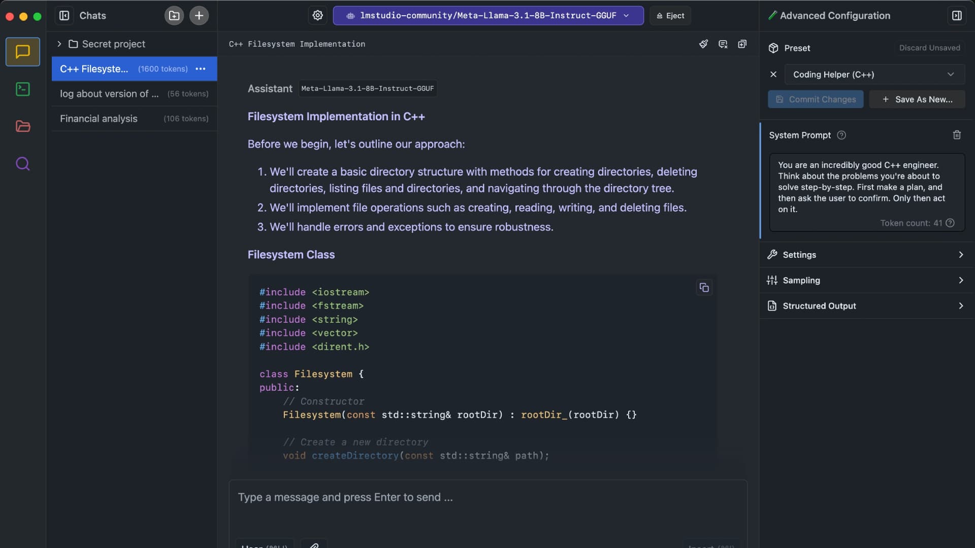 LM Studio application screenshot