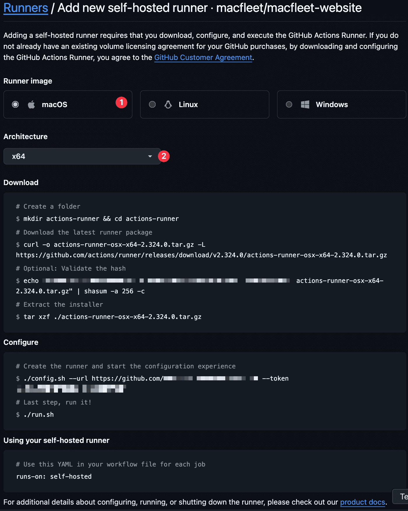 GitHub Actions runner