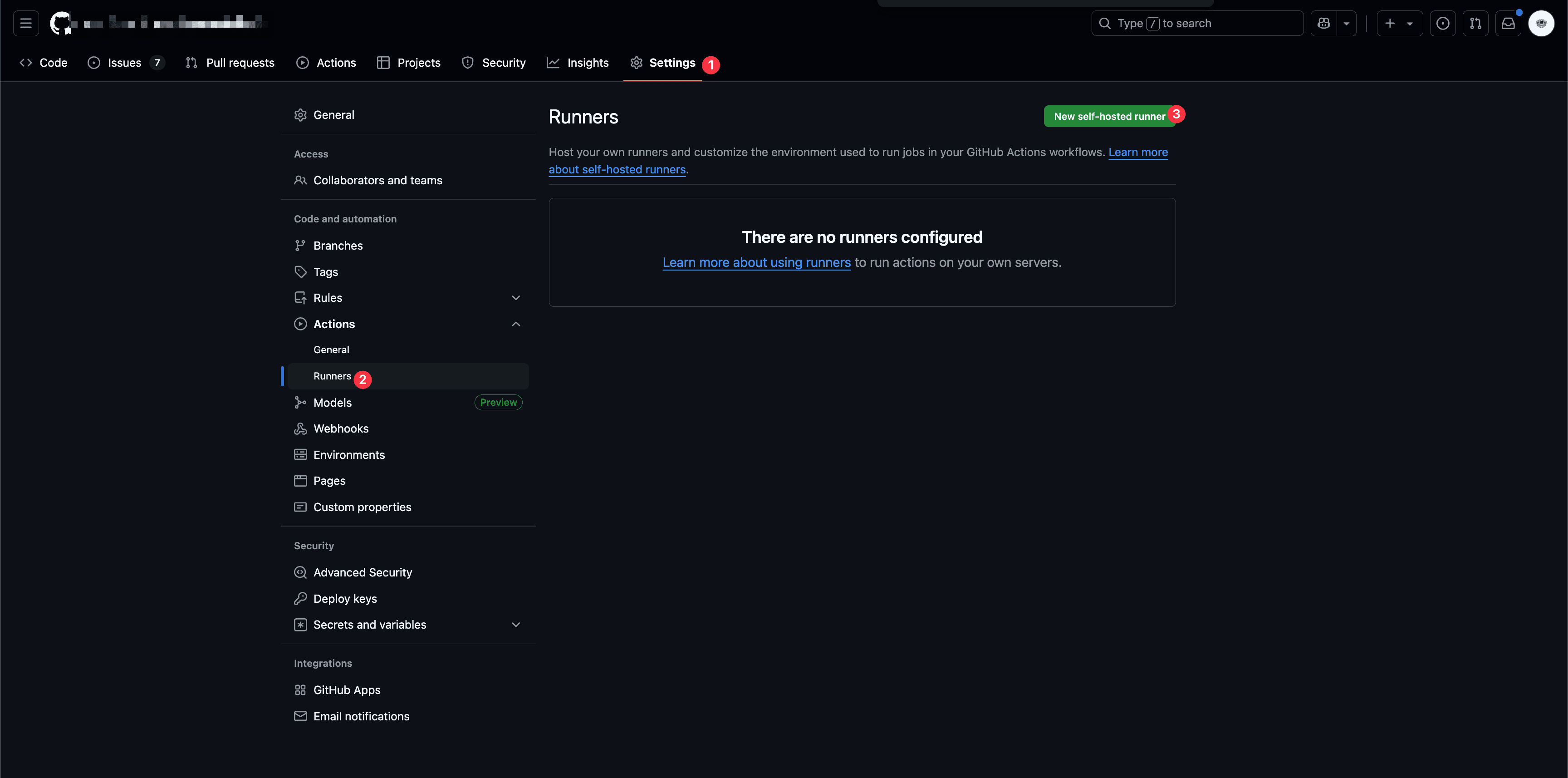 GitHub Actions runner